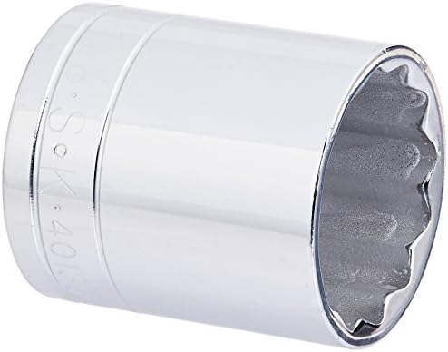 SK Professional Tools 40136 1/2 Inch Drive 12-Point Fractional Standard Chrome Socket  1-1/8 inch old Forged Steel Socket with SuperKrome Finish, Made in USA